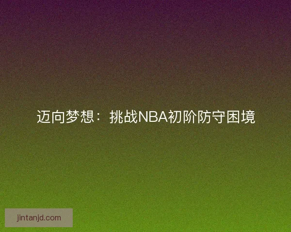 迈向梦想：挑战NBA初阶防守困境